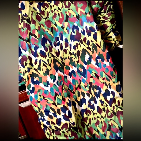 NEW double-sided OVERSIZED leopard print gold beige quilted hooded coat - Picture 15 of 15